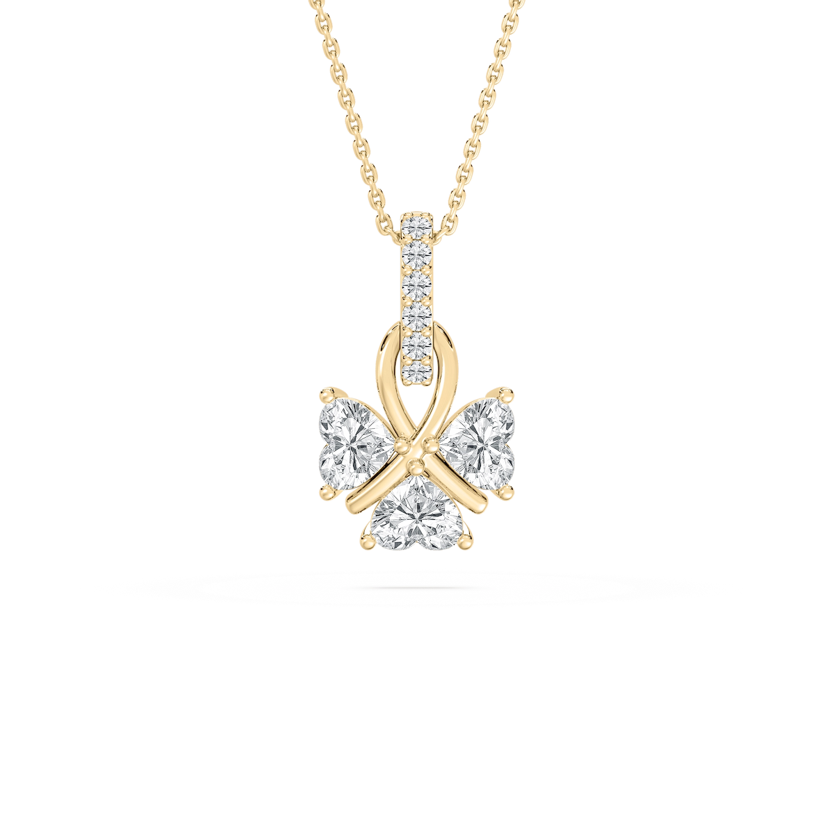 1 ctw Lab Grown Diamond Lucky Heart Pendant - 18 Inches