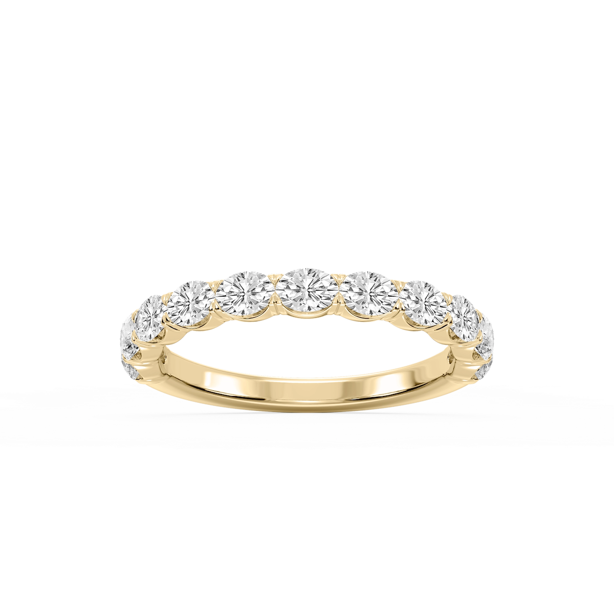Mae Oval Lab Grown Diamond East West V-Prong Anniversary Band
