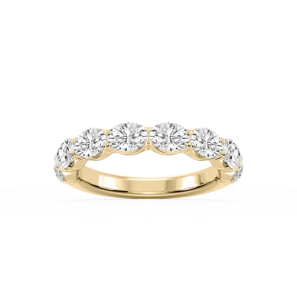 Mae Oval Lab Grown Diamond East West V-Prong Anniversary Band