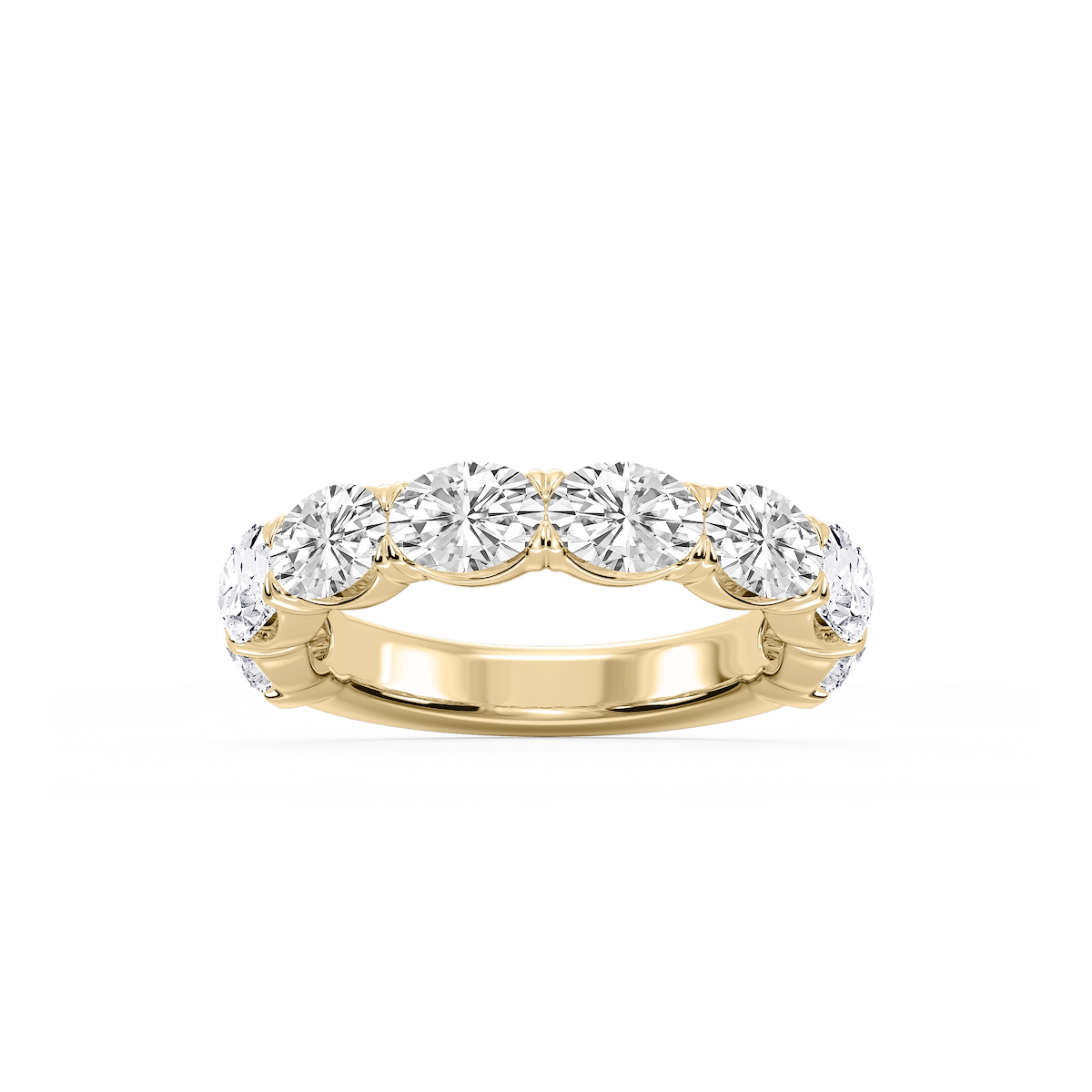 Mae Oval Lab Grown Diamond East West V-Prong Anniversary Band