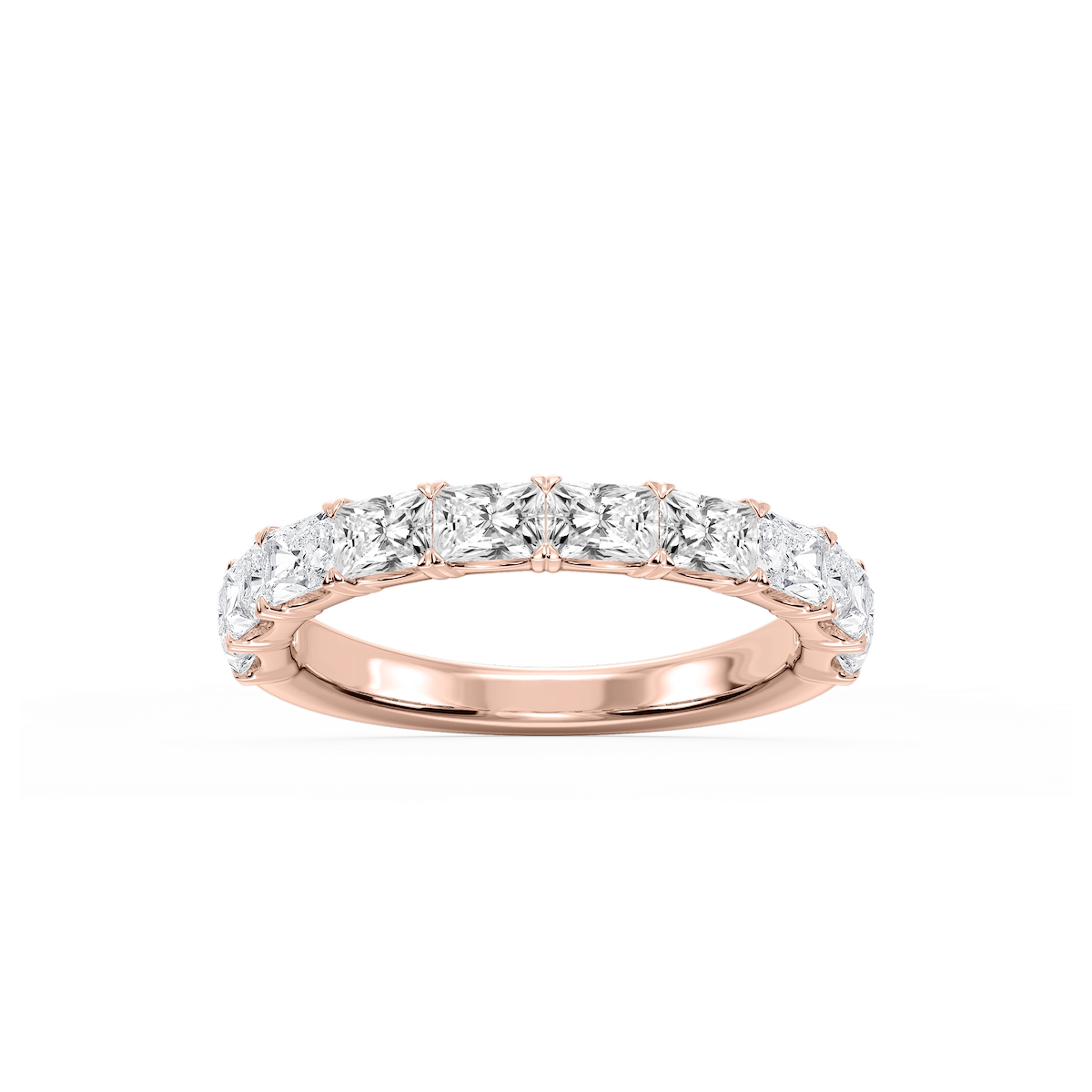 Mae Radiant Lab Grown Diamond East West V-Prong Anniversary Band