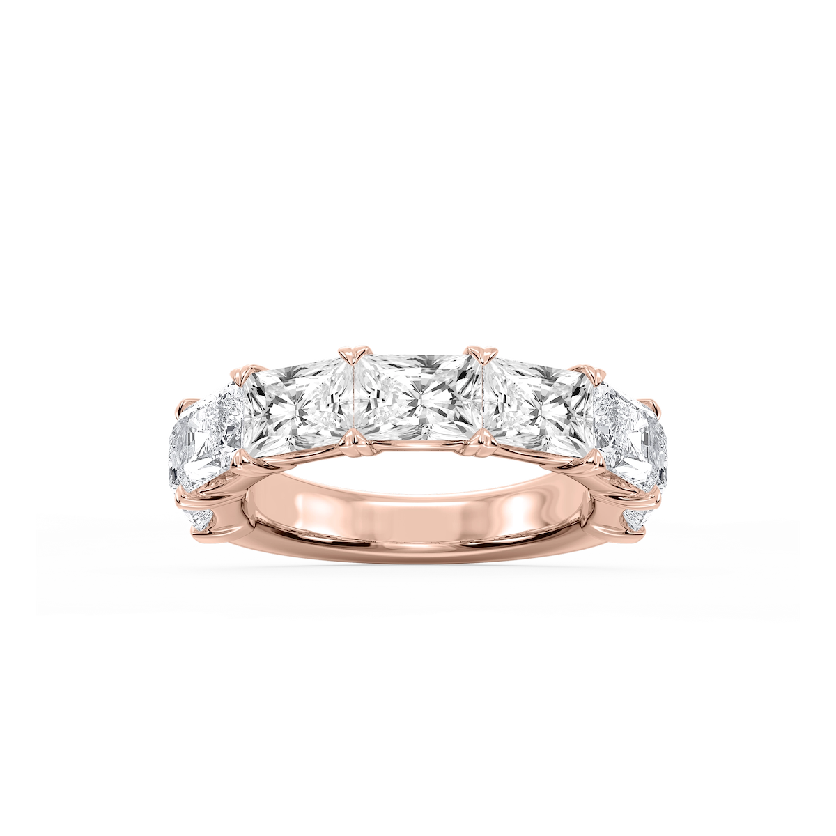 Mae Radiant Lab Grown Diamond East West V-Prong Anniversary Band