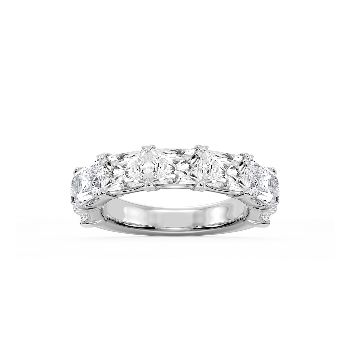 Mae Radiant Lab Grown Diamond East West V-Prong Anniversary Band