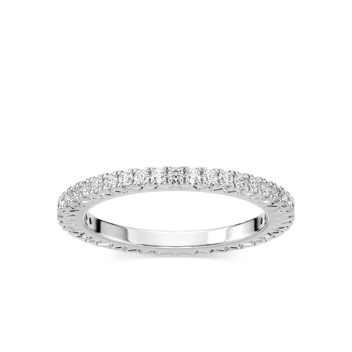 Marilyn 1/3 ctw Round Lab Grown Diamond Grooved Profile Eternity Band