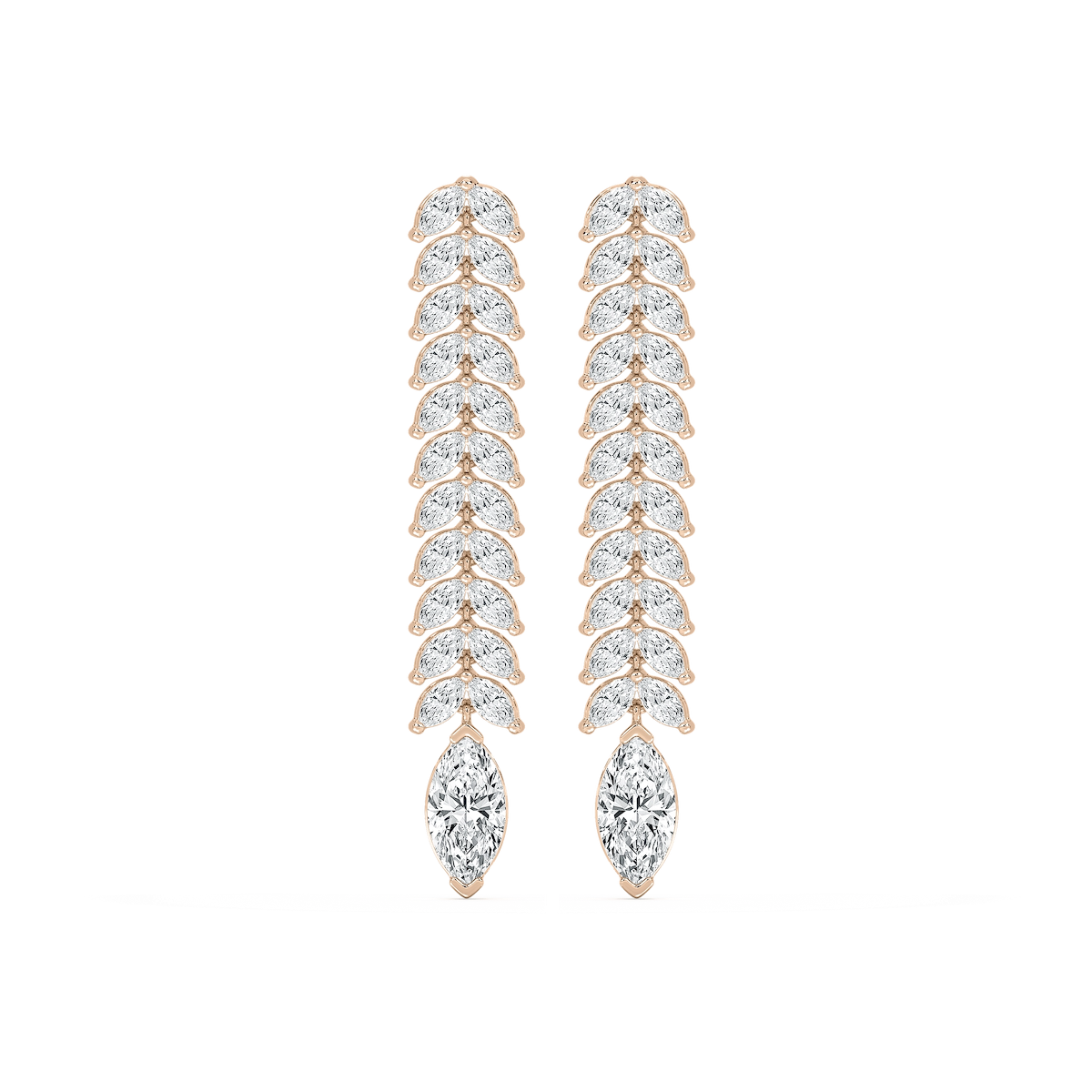 6 ⁷/₈ ctw Marquise Lab Grown Diamond Dangle Drop Earrings
