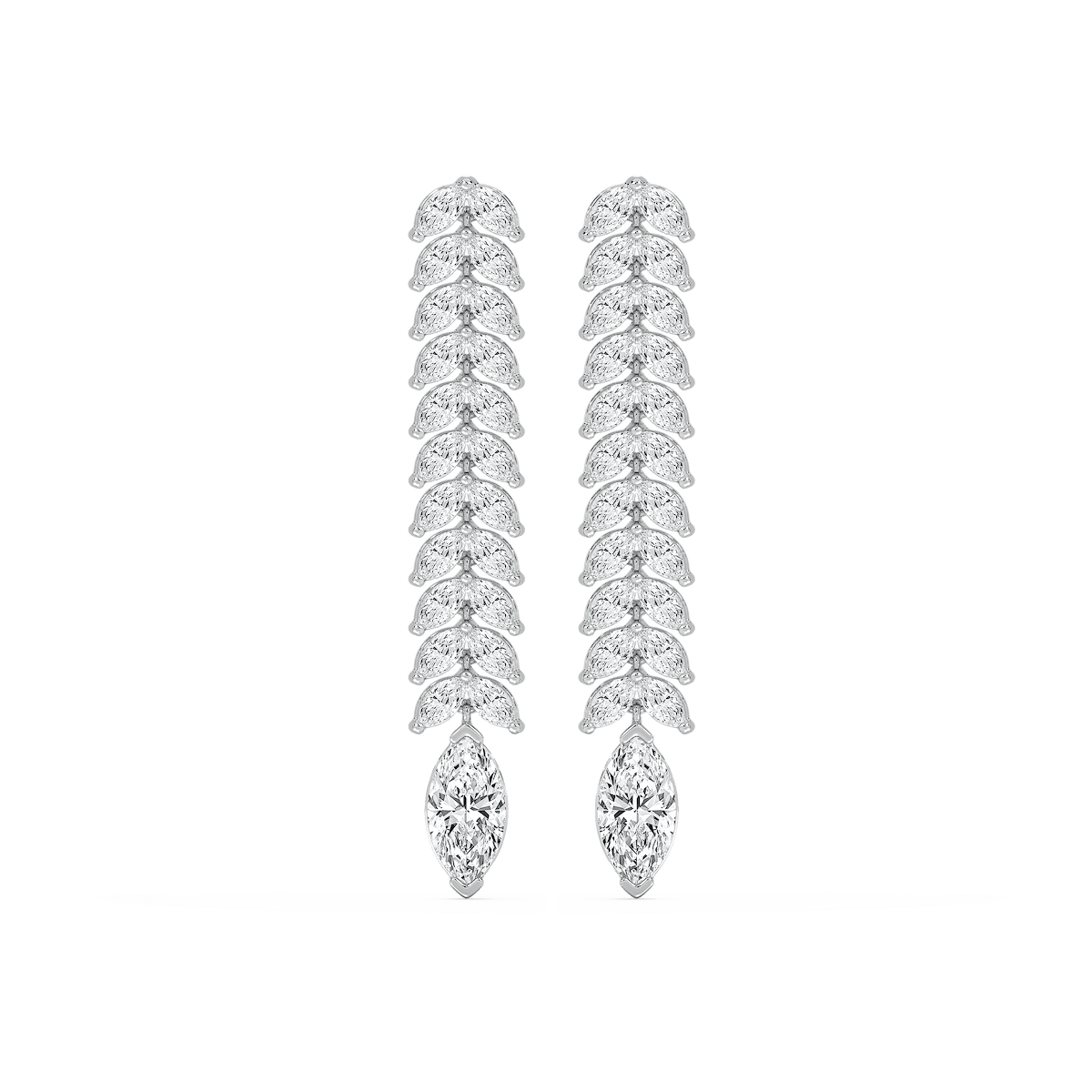 6 ⁷/₈ ctw Marquise Lab Grown Diamond Dangle Drop Earrings