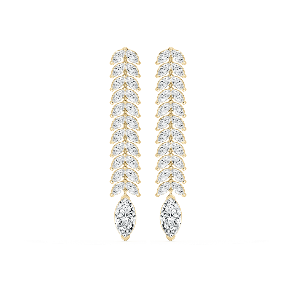 6 ⁷/₈ ctw Marquise Lab Grown Diamond Dangle Drop Earrings