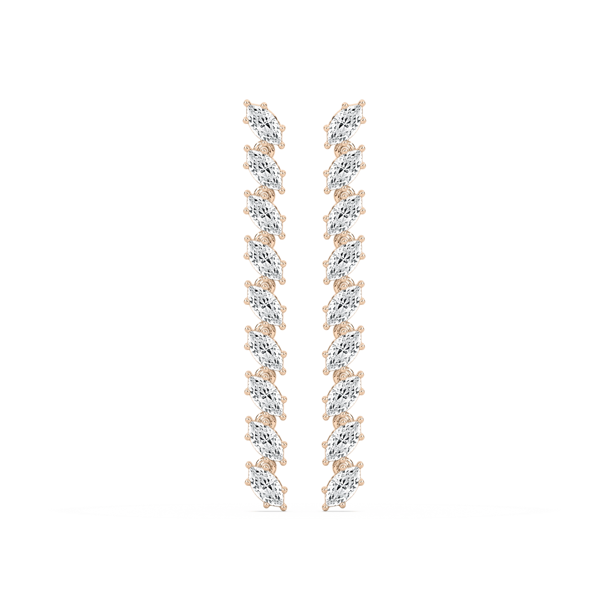 1/8 ctw Marquise Lab Grown Diamond Drop Earrings