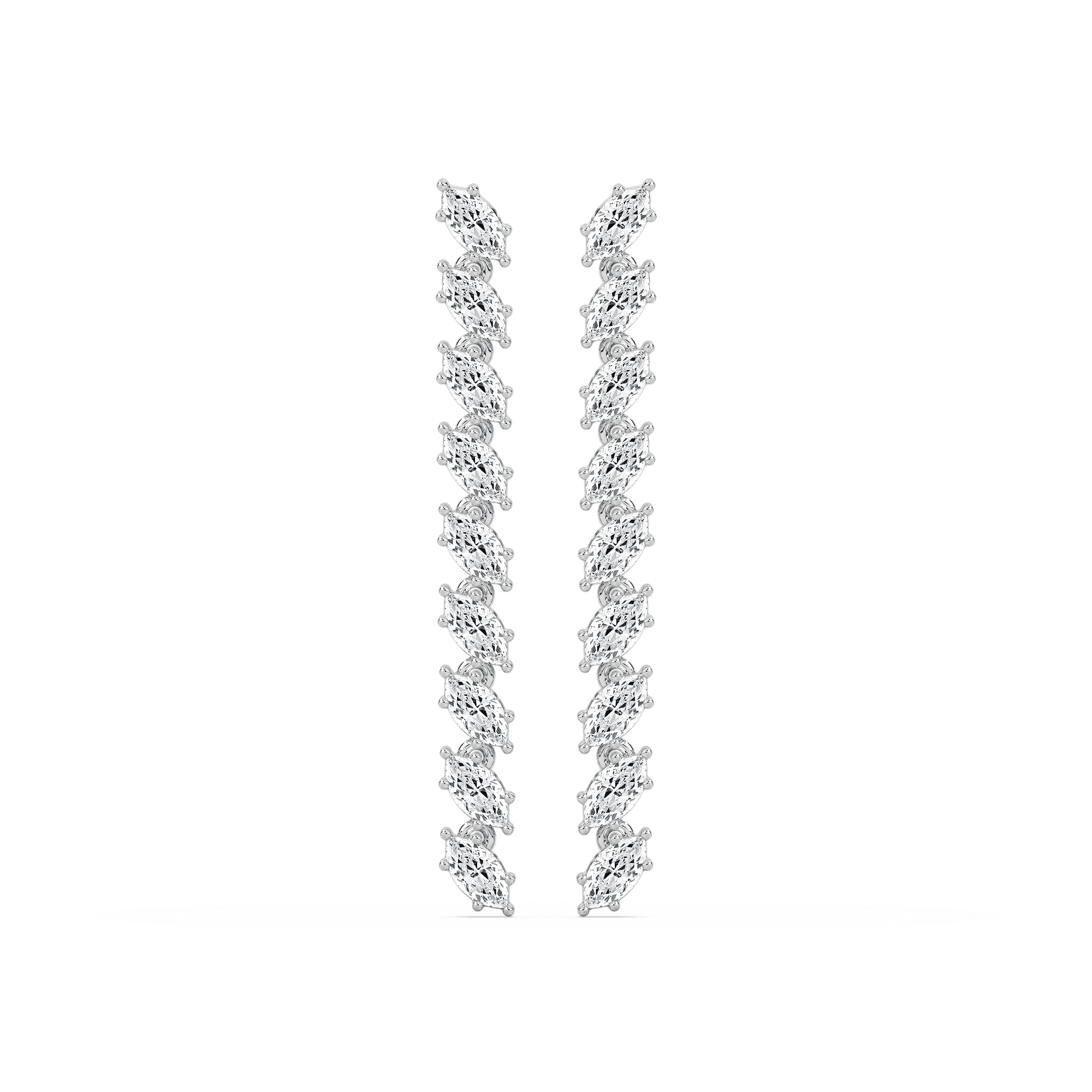 1/8 ctw Marquise Lab Grown Diamond Drop Earrings
