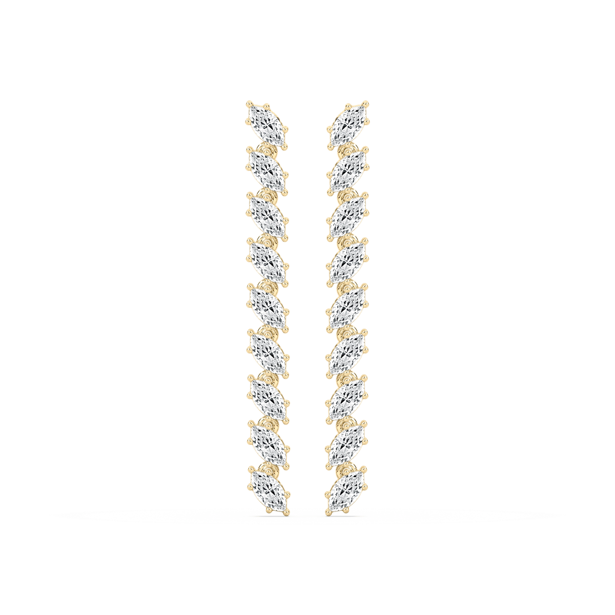 1/8 ctw Marquise Lab Grown Diamond Drop Earrings