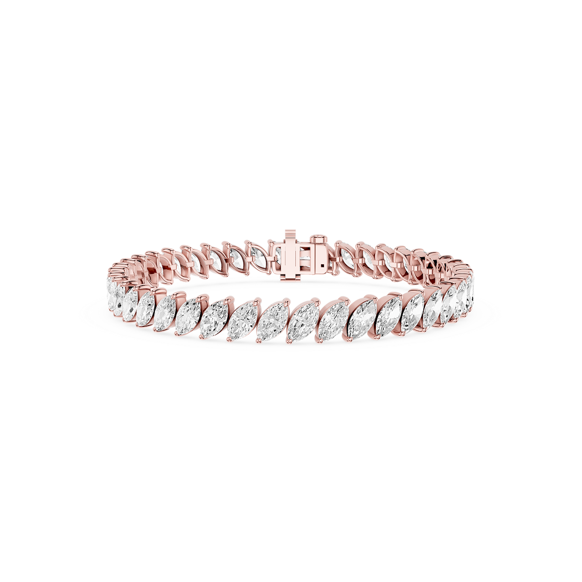 Marquise Lab Grown Diamond Offset Tennis Bracelet