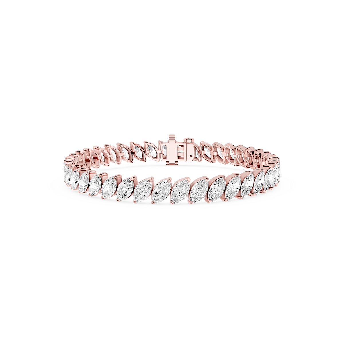 Marquise Lab Grown Diamond Offset Tennis Bracelet