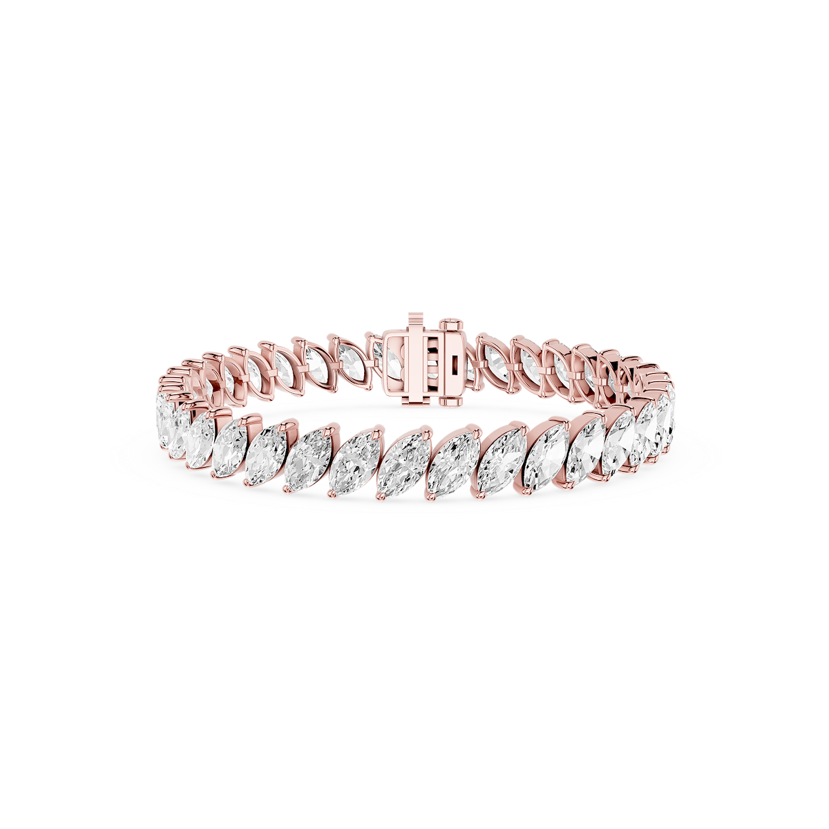 Marquise Lab Grown Diamond Offset Tennis Bracelet
