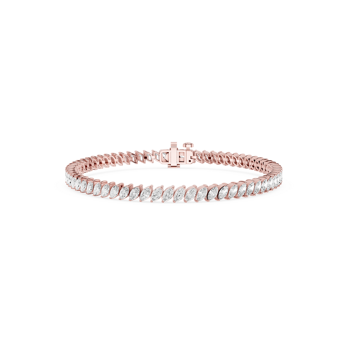 Marquise Lab Grown Diamond Offset Tennis Bracelet