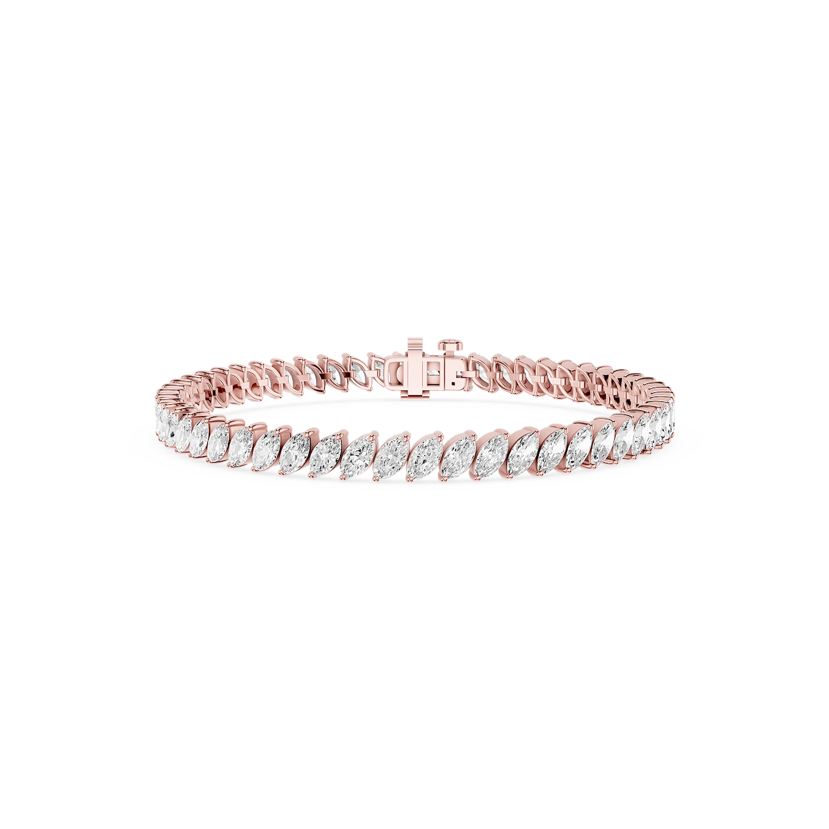 Marquise Lab Grown Diamond Offset Tennis Bracelet