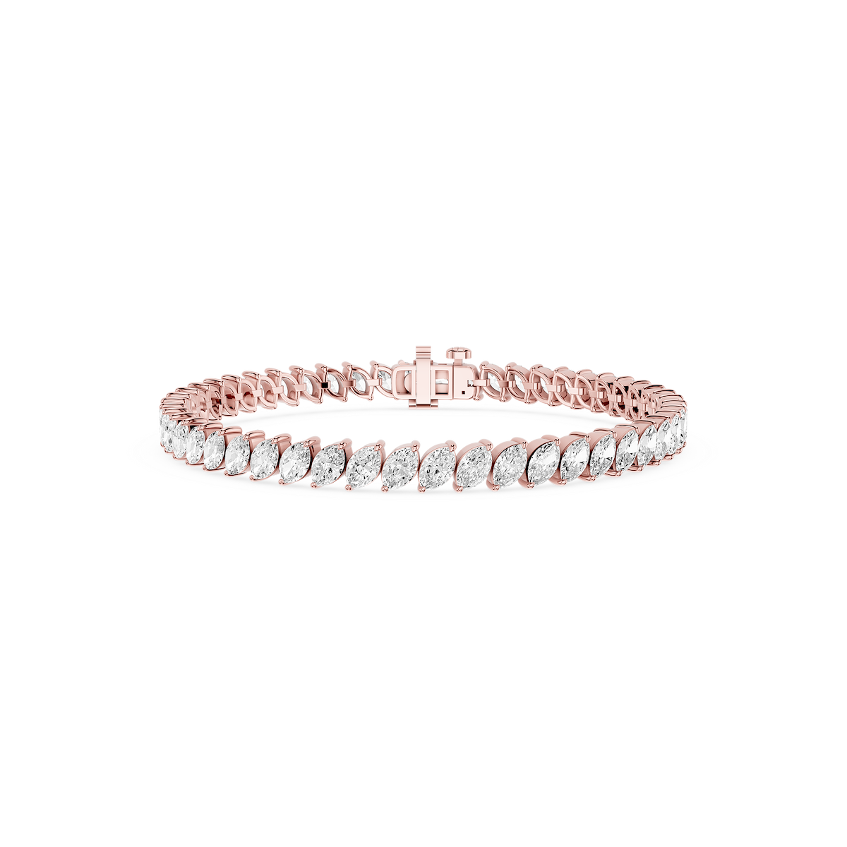 Marquise Lab Grown Diamond Offset Tennis Bracelet