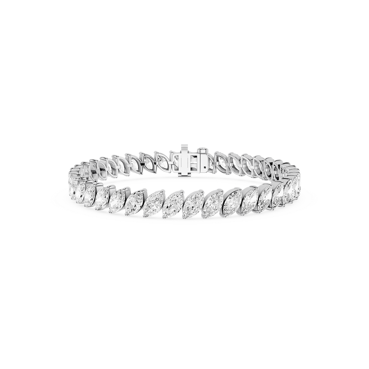 Marquise Lab Grown Diamond Offset Tennis Bracelet