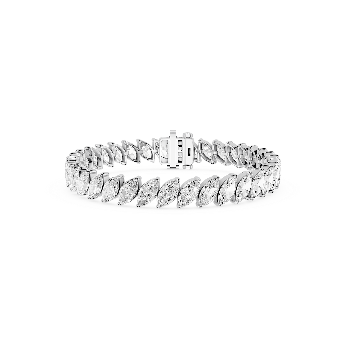 Marquise Lab Grown Diamond Offset Tennis Bracelet