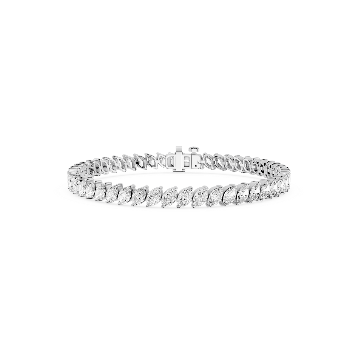 Marquise Lab Grown Diamond Offset Tennis Bracelet