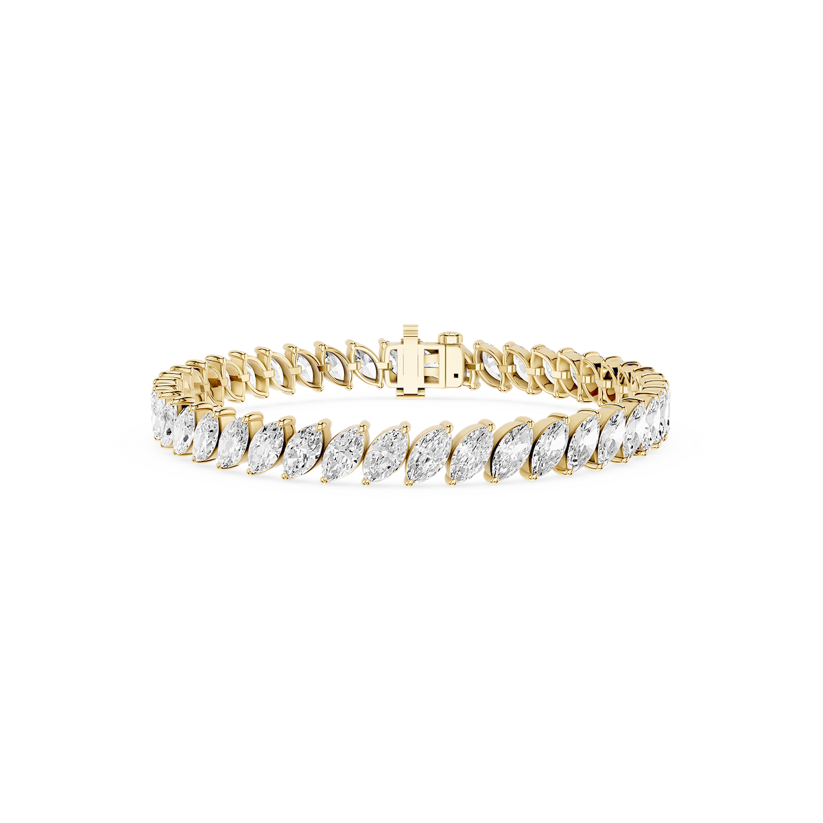 Marquise Lab Grown Diamond Offset Tennis Bracelet