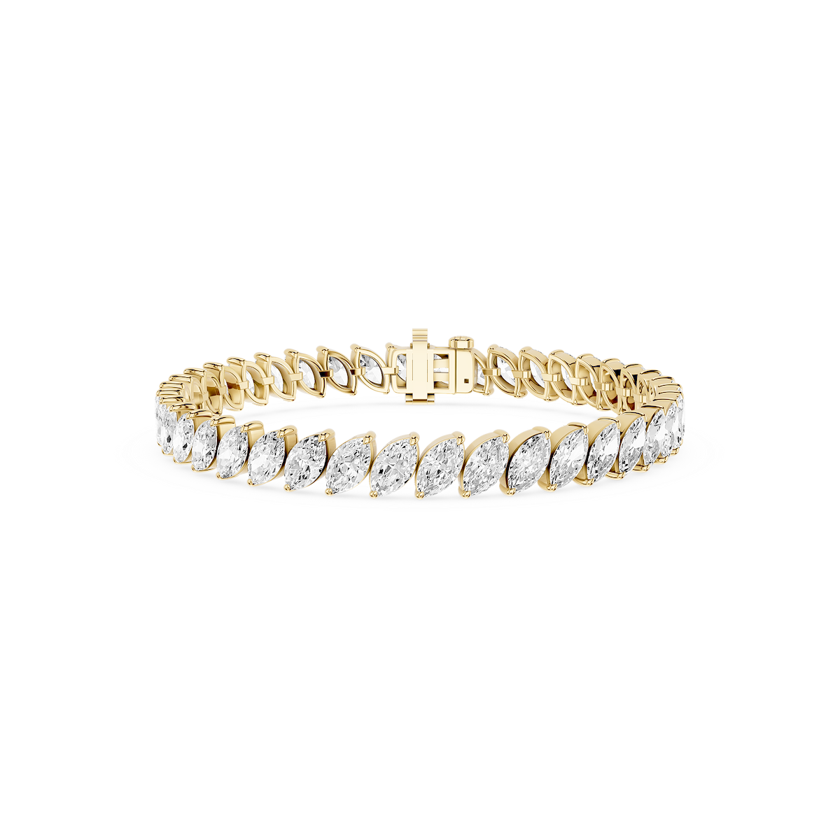 Marquise Lab Grown Diamond Offset Tennis Bracelet