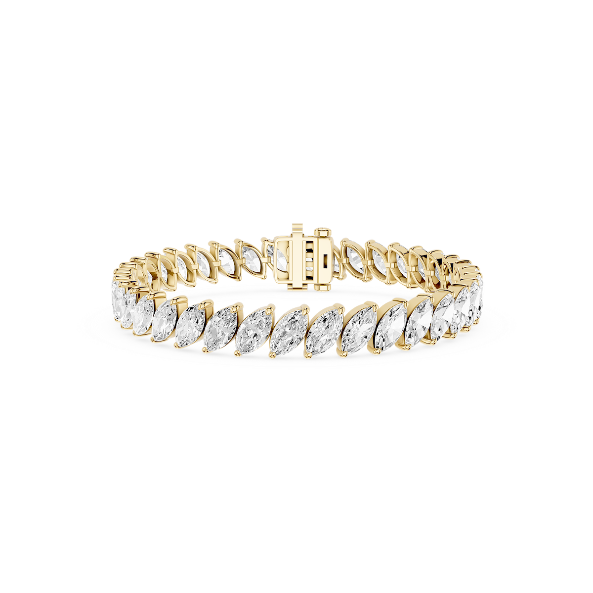 Marquise Lab Grown Diamond Offset Tennis Bracelet