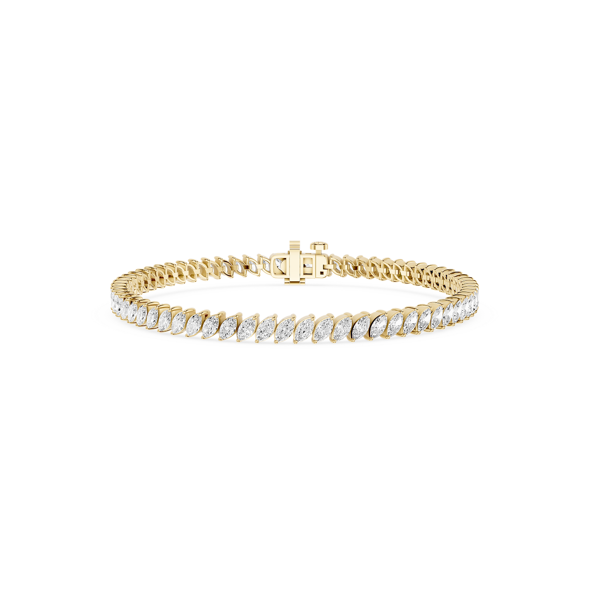 Marquise Lab Grown Diamond Offset Tennis Bracelet