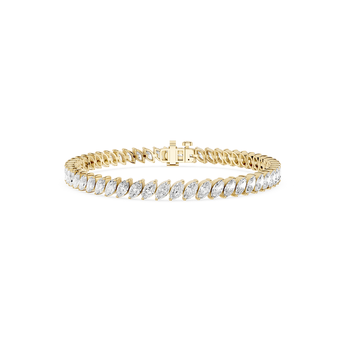Marquise Lab Grown Diamond Offset Tennis Bracelet