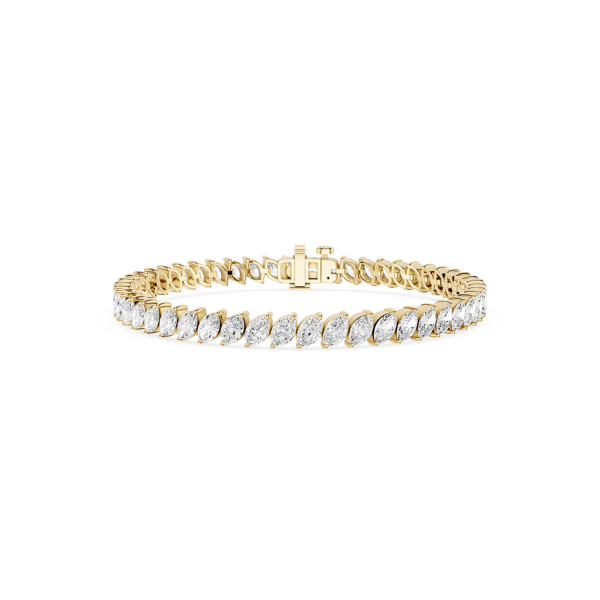Marquise Lab Grown Diamond Offset Tennis Bracelet