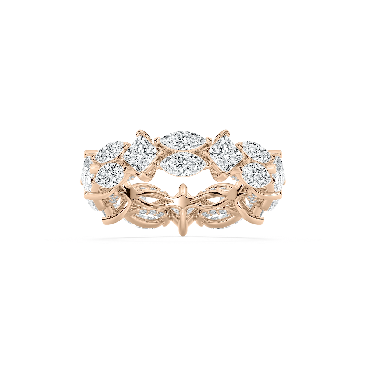 Arya 6 ½ ctw Marquise and Princess Lab Grown Diamond Alternating Eternity Band