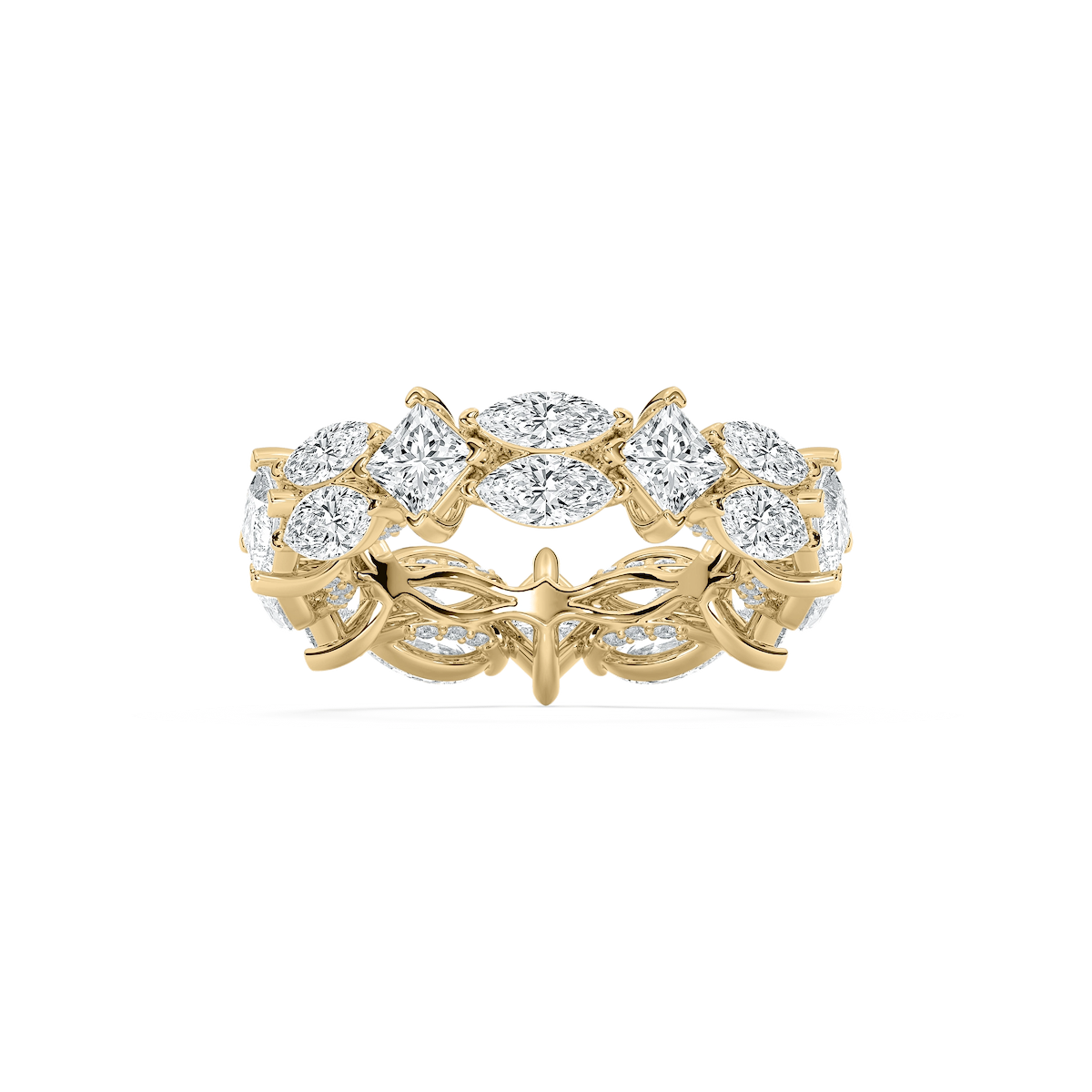 Arya 6 ½ ctw Marquise and Princess Lab Grown Diamond Alternating Eternity Band