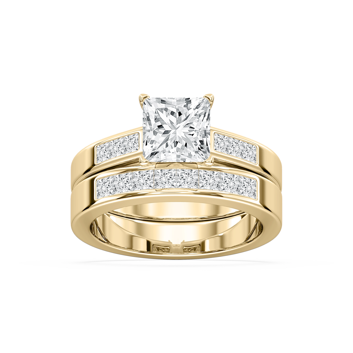 Melanie Lab Grown Diamond Cathedral Channel Wedding Set