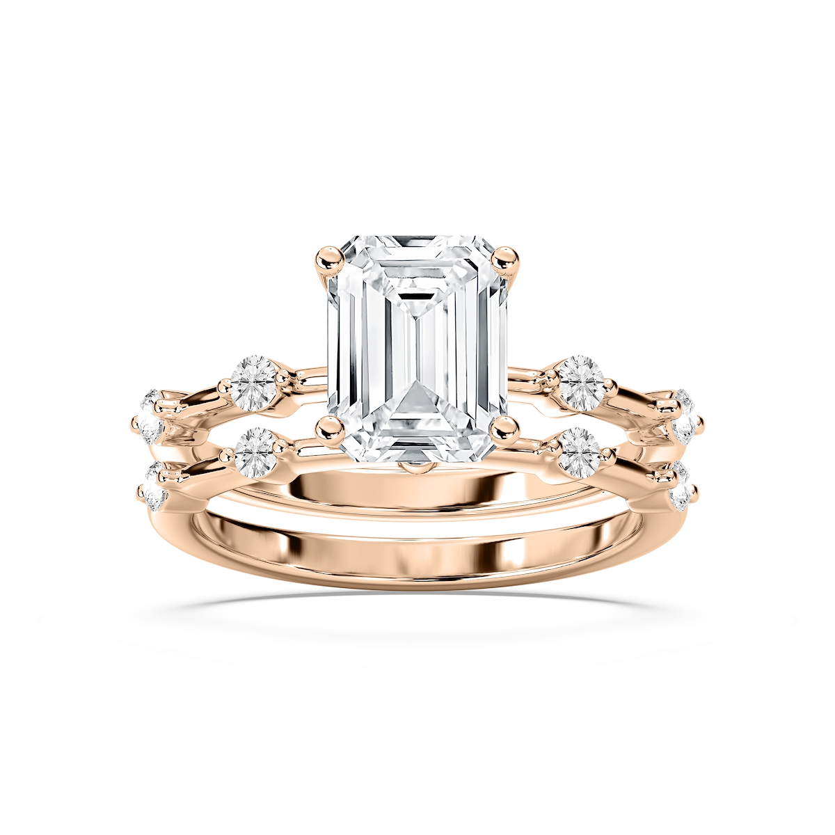 Mila Emerald Cut Wedding Set