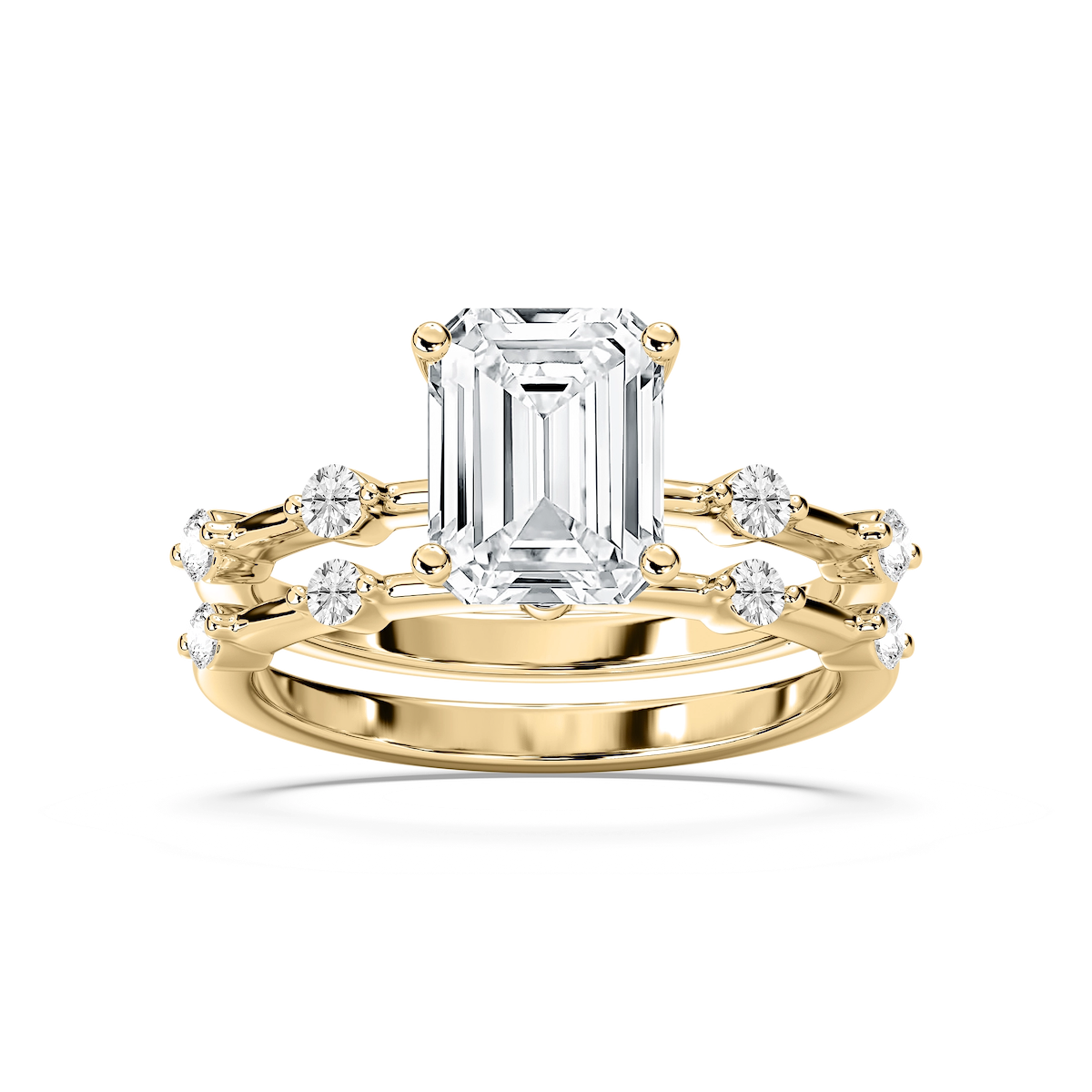 Mila Emerald Cut Wedding Set