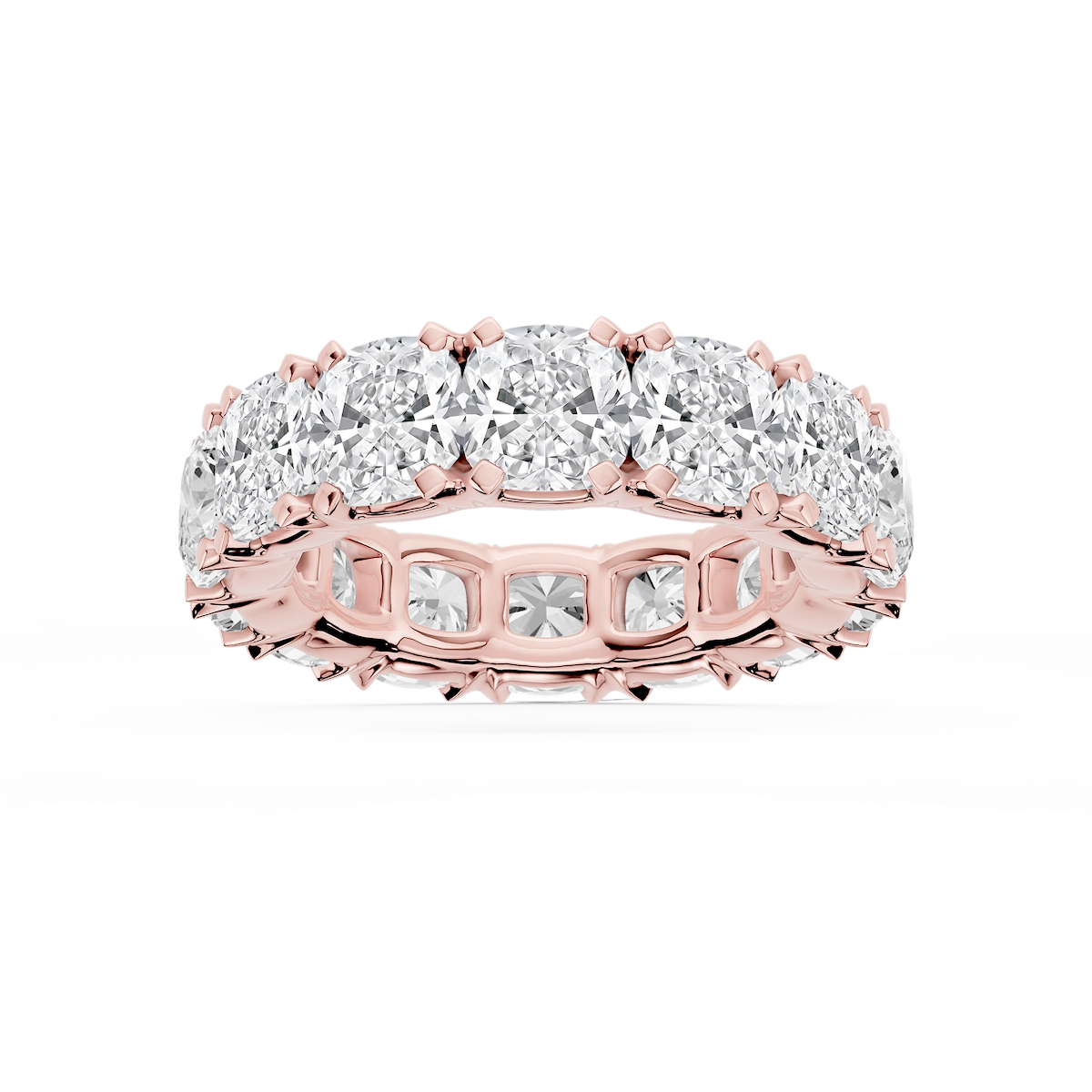 Morgan Cushion Lab Grown Diamond Classic Four Prong Eternity Band