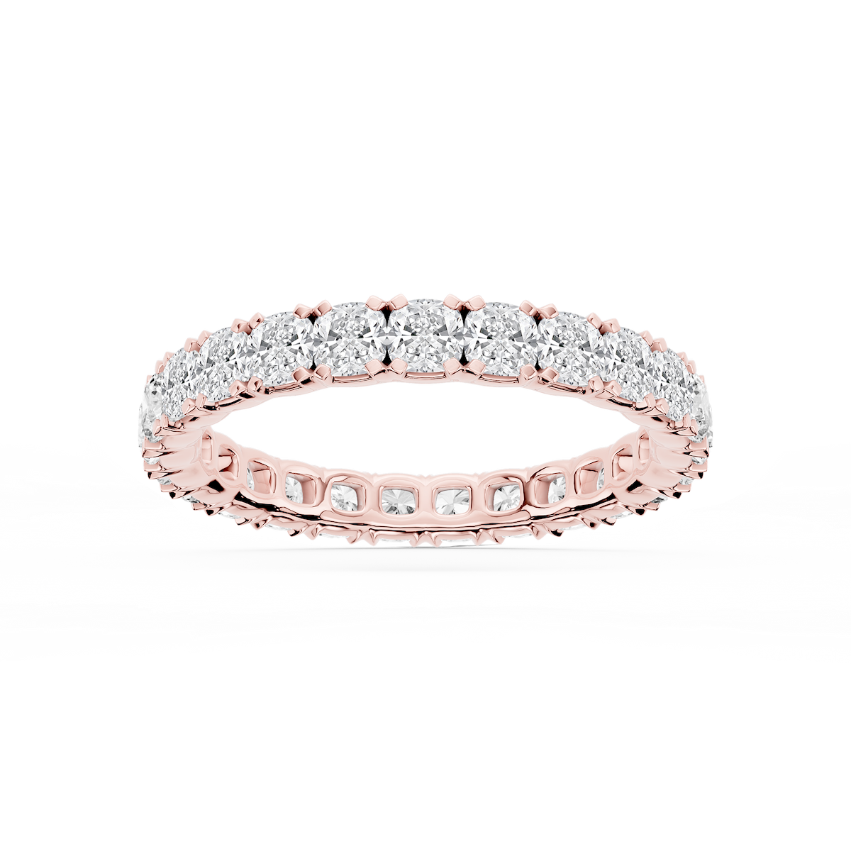Morgan Cushion Lab Grown Diamond Classic Four Prong Eternity Band