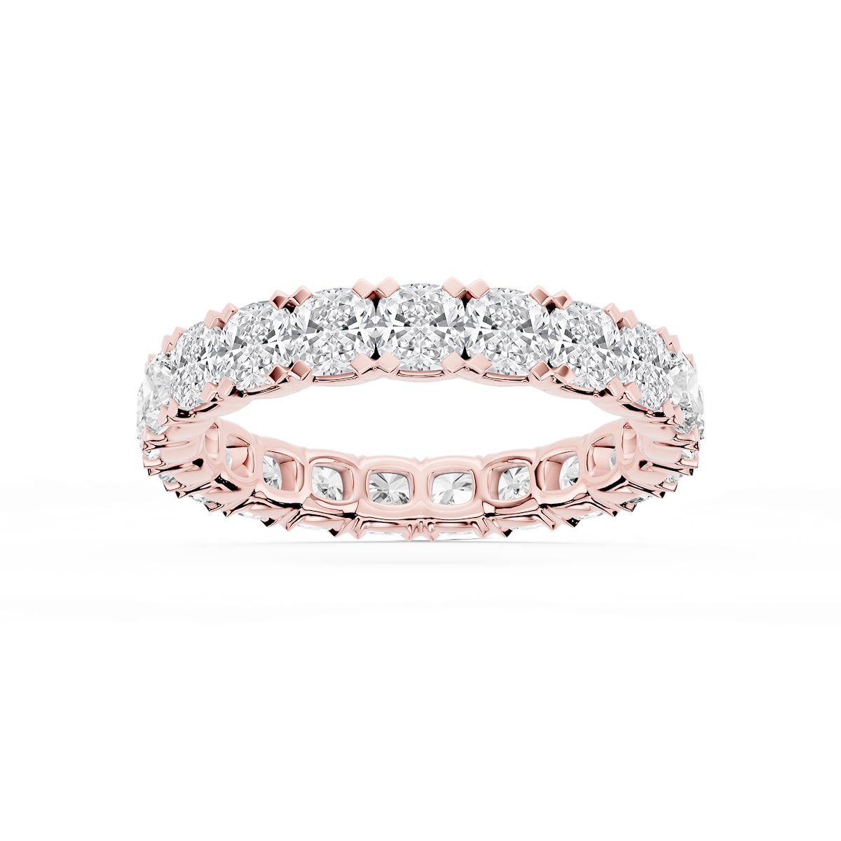 Morgan Cushion Lab Grown Diamond Classic Four Prong Eternity Band