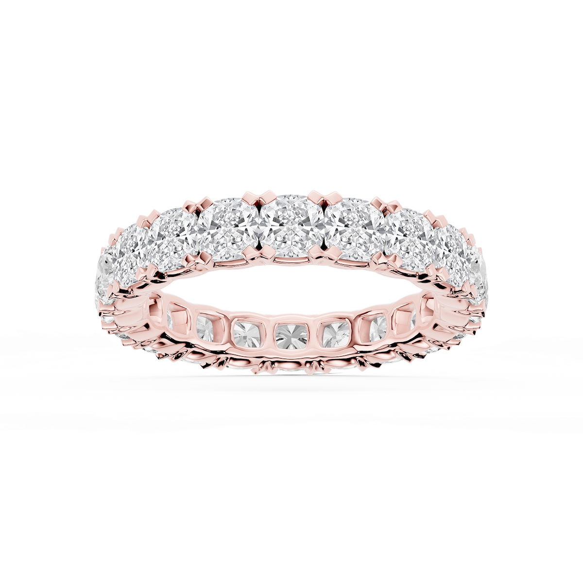 Morgan Cushion Lab Grown Diamond Classic Four Prong Eternity Band