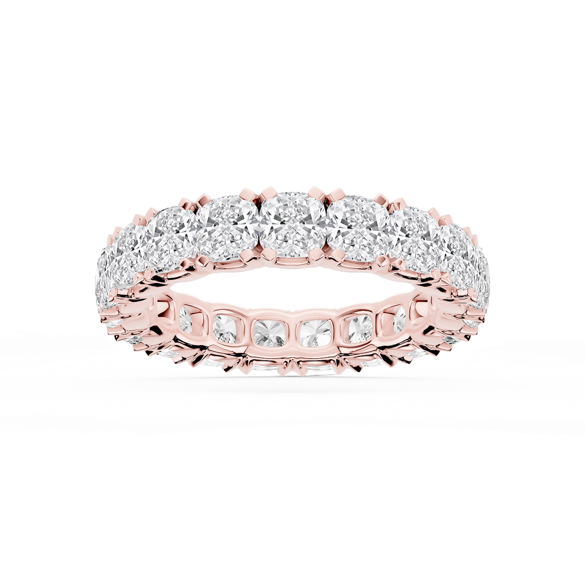Morgan Cushion Lab Grown Diamond Classic Four Prong Eternity Band
