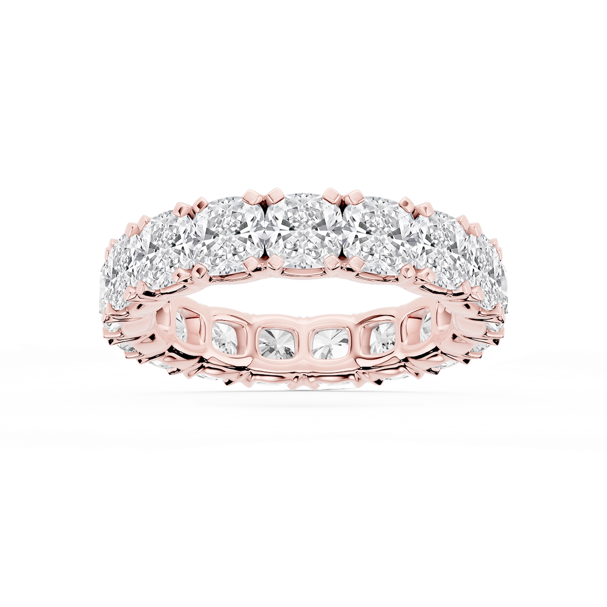 Morgan Cushion Lab Grown Diamond Classic Four Prong Eternity Band