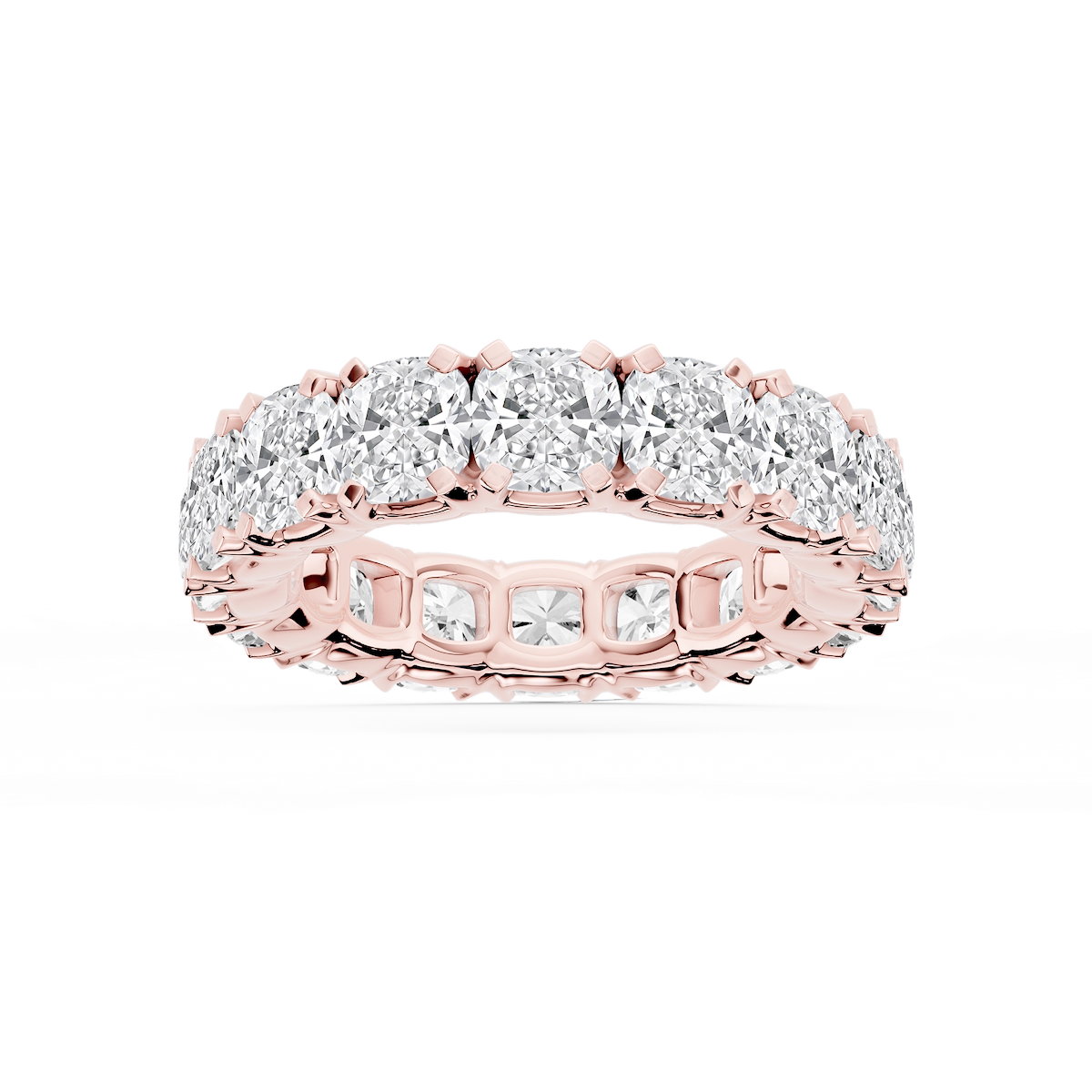 Morgan Cushion Lab Grown Diamond Classic Four Prong Eternity Band