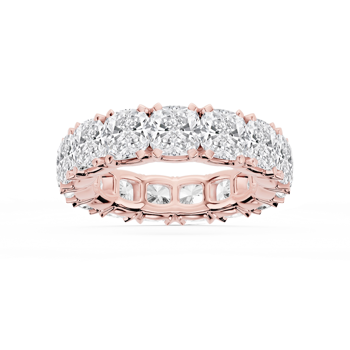 Morgan Cushion Lab Grown Diamond Classic Four Prong Eternity Band