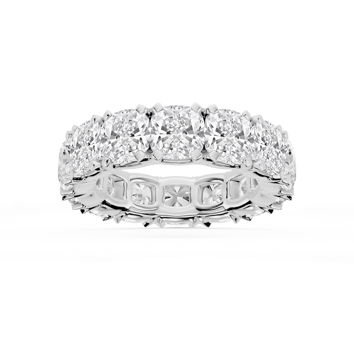 Morgan Cushion Lab Grown Diamond Classic Four Prong Eternity Band