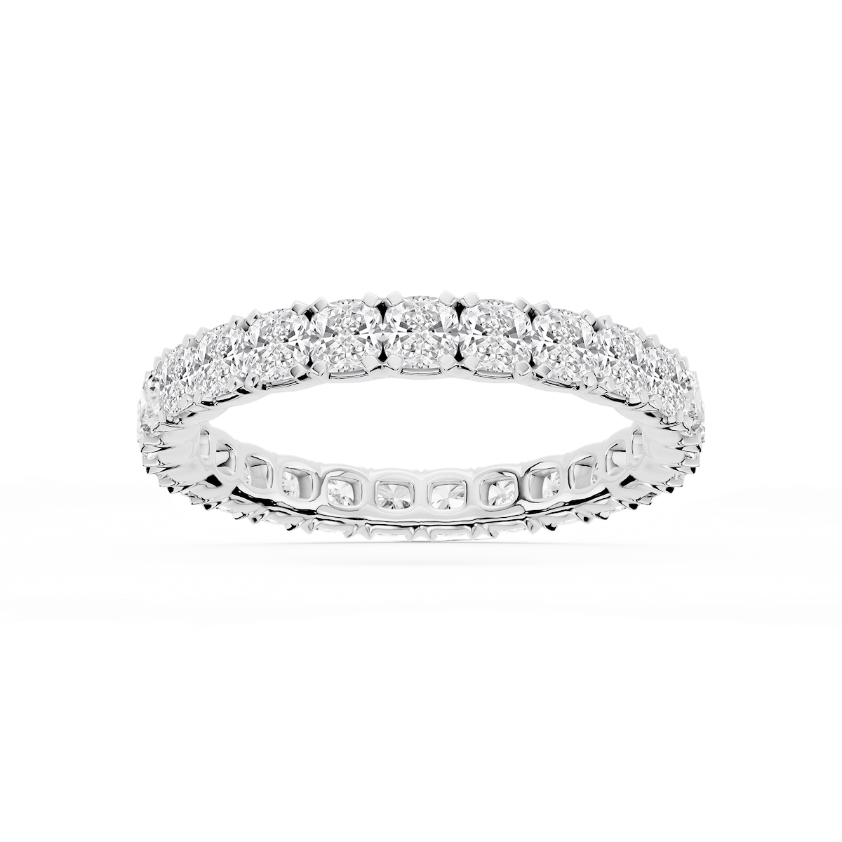 Morgan Cushion Lab Grown Diamond Classic Four Prong Eternity Band