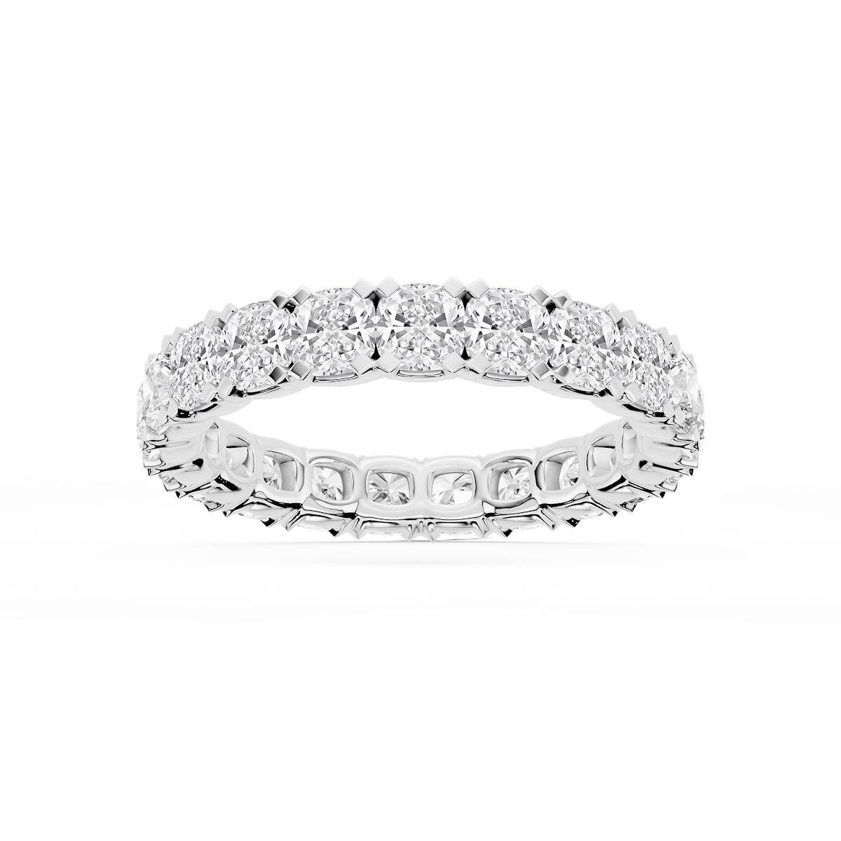 Morgan Cushion Lab Grown Diamond Classic Four Prong Eternity Band