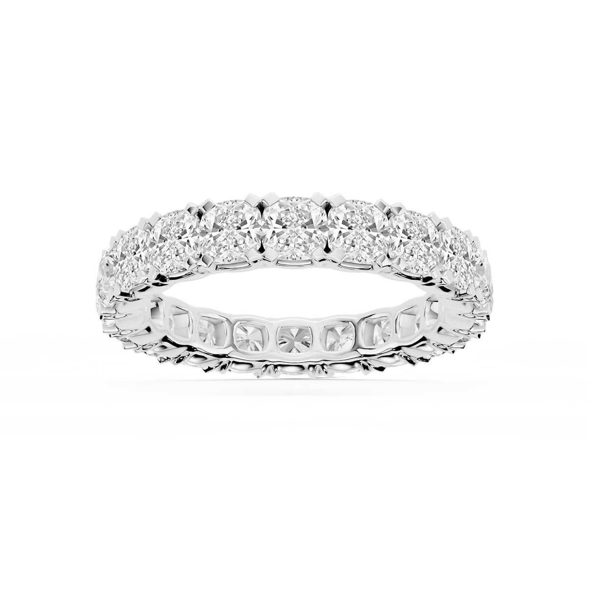 Morgan Cushion Lab Grown Diamond Classic Four Prong Eternity Band