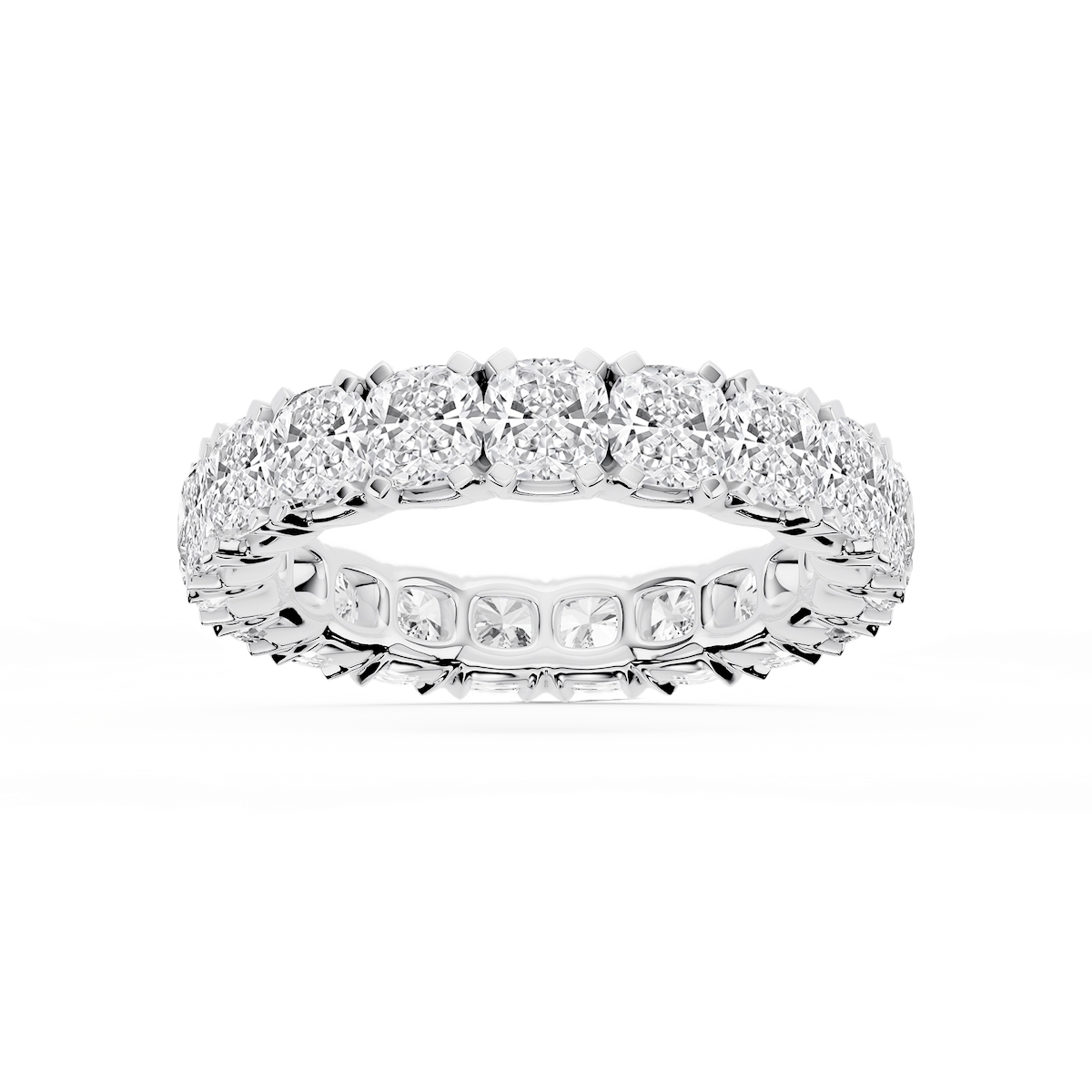 Morgan Cushion Lab Grown Diamond Classic Four Prong Eternity Band