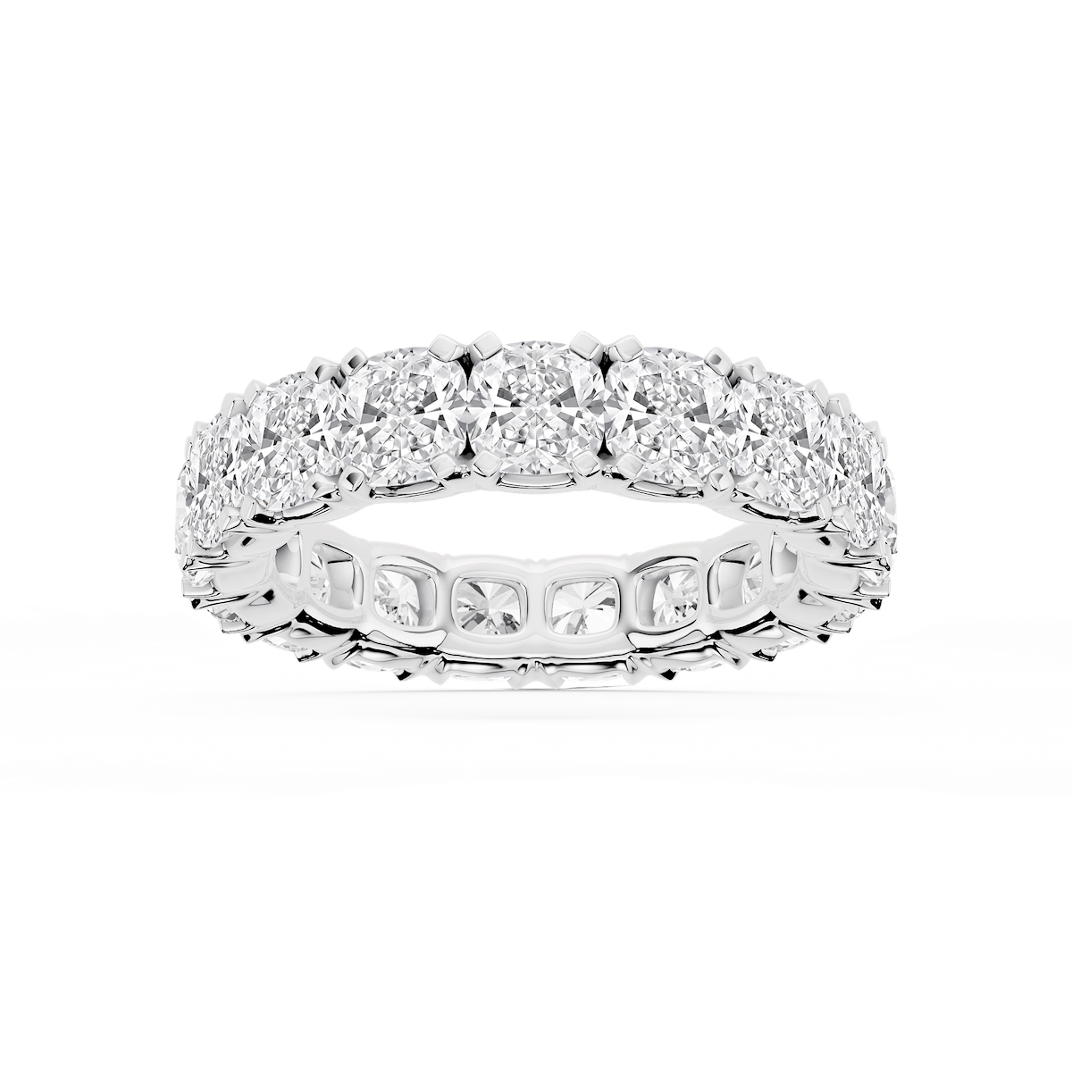 Morgan Cushion Lab Grown Diamond Classic Four Prong Eternity Band