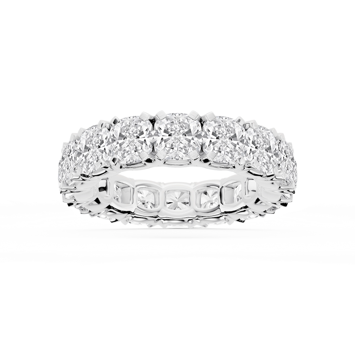 Morgan Cushion Lab Grown Diamond Classic Four Prong Eternity Band