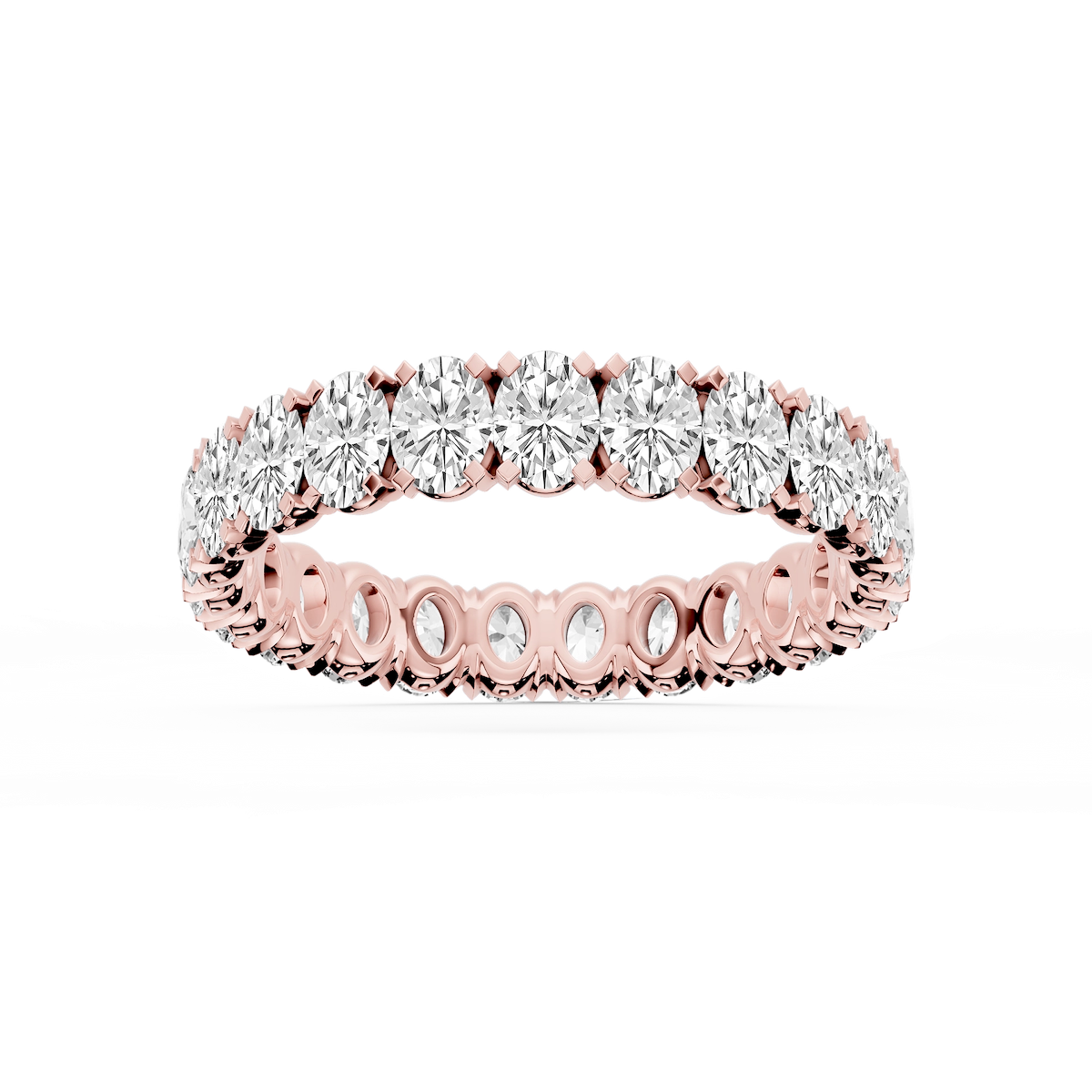 Morgan Oval Lab Grown Diamond Classic Four Prong Eternity Band